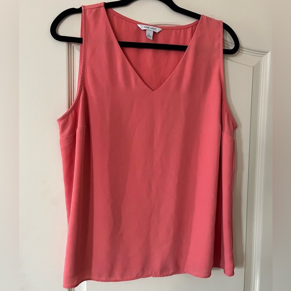 Nine West Light Coral Sleeveless Top Women’s Size Large - Picture 1 of 12